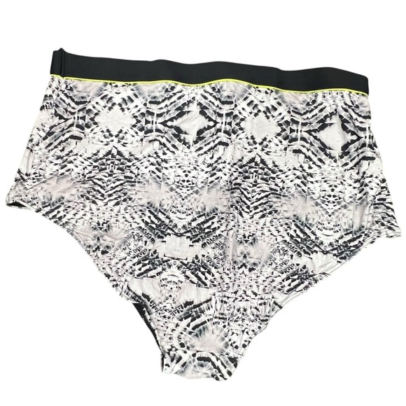 Swimsuits For All Tropiculture Bikini Bottom Women 18 Black Gray Abstract Resort - Picture 3 of 9